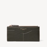 Large Hudson Wallet in Forest Green Pebble from Aspinal of London