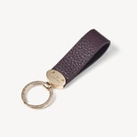 Oval Loop Keyring in Fig Pebble from Aspinal of London