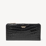 Mayfair® Large Credit Card Wallet in Black Patent Croc from Aspinal of London