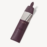 Pen Case in Fig Pebble from Aspinal of London