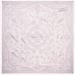 Lancashire Rose Silk Scarf in White Pure Silk from Aspinal of London