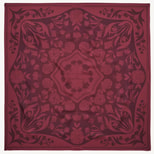 Lancashire Rose Silk Scarf in Burgundy Pure Silk from Aspinal of London