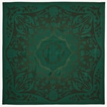 Lancashire Rose Silk Scarf in Emerald Pure Silk from Aspinal of London