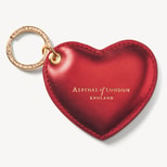 Heart Keyring in Smooth Tinsel Red from Aspinal of London