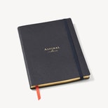 A5 Softback Notebook in Navy Pebble from Aspinal of London