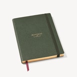 A5 Softback Notebook in Evergreen Pebble from Aspinal of London