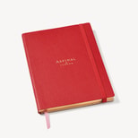 A5 Softback Notebook in Red Pebble from Aspinal of London