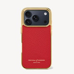 iPhone 17 Pro Case in Cardinal Red Pebble from Aspinal of London
