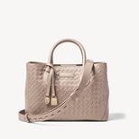 Midi London Tote in Moleskin Woven Leather from Aspinal of London