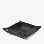 Medium Soft Tidy Tray in Black Pebble from Aspinal of London