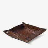 Medium Soft Tidy Tray in Tobacco Pebble from Aspinal of London