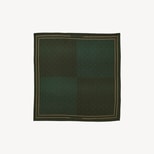 Pure Silk Pocket Square in Evergreen Quadrant from Aspinal of London