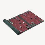 Travel Backgammon Set in Alpine Green Suede from Aspinal of London