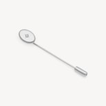 Diamond Oval Tie & Lapel Pin in Sterling Silver from Aspinal of London