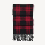 Premium Merino Wool Oversized Scarf in Red Merino Wool from Aspinal of London