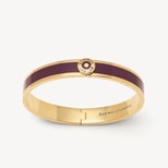 Enamel Bangle in Fig Enamel & 18ct Gold Plated from Aspinal of London