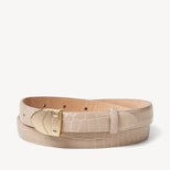 Mayfair® Women's Waist Belt in Soft Taupe Patent Croc from Aspinal of London