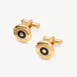 Enamel Button Cufflinks in Navy & 18ct Gold Plated from Aspinal of London