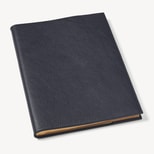 A4 Refillable Luxury Journal in Navy Pebble from Aspinal of London