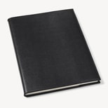 A4 Refillable Luxury Journal in Black Saffiano from Aspinal of London