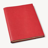 A4 Refillable Luxury Journal in Cardinal Red Pebble from Aspinal of London