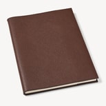 A4 Refillable Luxury Journal in Tobacco Pebble from Aspinal of London