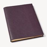 A4 Refillable Luxury Journal in Fig Pebble from Aspinal of London