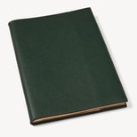 A4 Refillable Luxury Journal in Alpine Green Pebble from Aspinal of London
