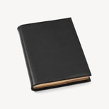 A5 Refillable Luxury Journal in Black Soft Saffiano from Aspinal of London