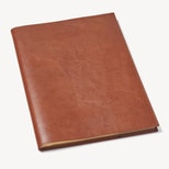 Rustic A4 Refillable Leather Journal in Smooth Antique Brown from Aspinal of London