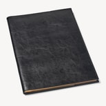 Rustic A4 Refillable Leather Journal in Smooth Black from Aspinal of London