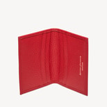 Double Fold Credit Card Holder in Red Pebble from Aspinal of London