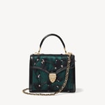 Midi Mayfair® Emerald Satin with Hand Embroidered Black Tulle from Aspinal of London