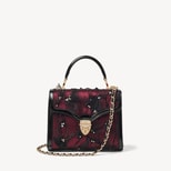 Midi Mayfair® Burgundy Satin with Hand Embroidered Black Tulle from Aspinal of London