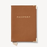 Smooth Tan Passport Cover from Aspinal of London