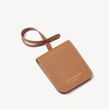 Travel Luggage Tag in Caramel Soft Saffiano from Aspinal of London
