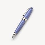 Baby Ballpoint Enamel Pen in Capri Blue & Silver Plated from Aspinal of London