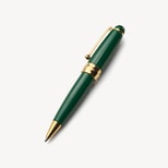 Baby Ballpoint Enamel Pen in British Racing Green & 18ct Gold Plated from Aspinal of London