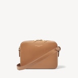 Camera Crossbody in Caramel Soft Saffiano from Aspinal of London