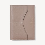 Hudson Passport Cover in Moleskin Milled Pebble from Aspinal of London