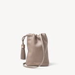 Soho Crossbody Pouch in Moleskin Milled Pebble from Aspinal of London