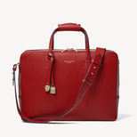 The Brook Street in Cherry Red Soft Saffiano from Aspinal of London