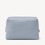 London Toiletry Bag in Sky Blue Pebble from Aspinal of London