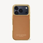 iPhone 17 Pro Case in Caramel Soft Saffiano from Aspinal of London