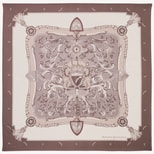 Aspinal Signature Shield Silk Scarf in Moleskin Pure Silk from Aspinal of London
