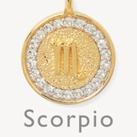 Scorpio Zodiac Pendant Necklace in 18ct Gold Vermeil from Aspinal of London