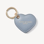 Small Heart Keyring in Sky Blue Pebble from Aspinal of London