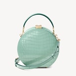 Hat Box in Willow Patent Croc from Aspinal of London
