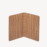 Double Fold Credit Card Holder in Deep Shine Caramel Small Croc from Aspinal of London