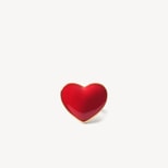 Enamel Heart Skinny Scarf Ring in Red Enamel & 18ct Gold Plated from Aspinal of London